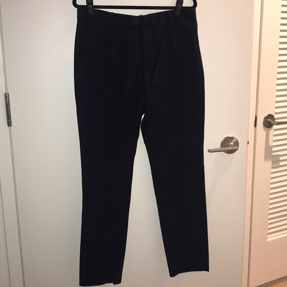 H&M navy flat front dress pant